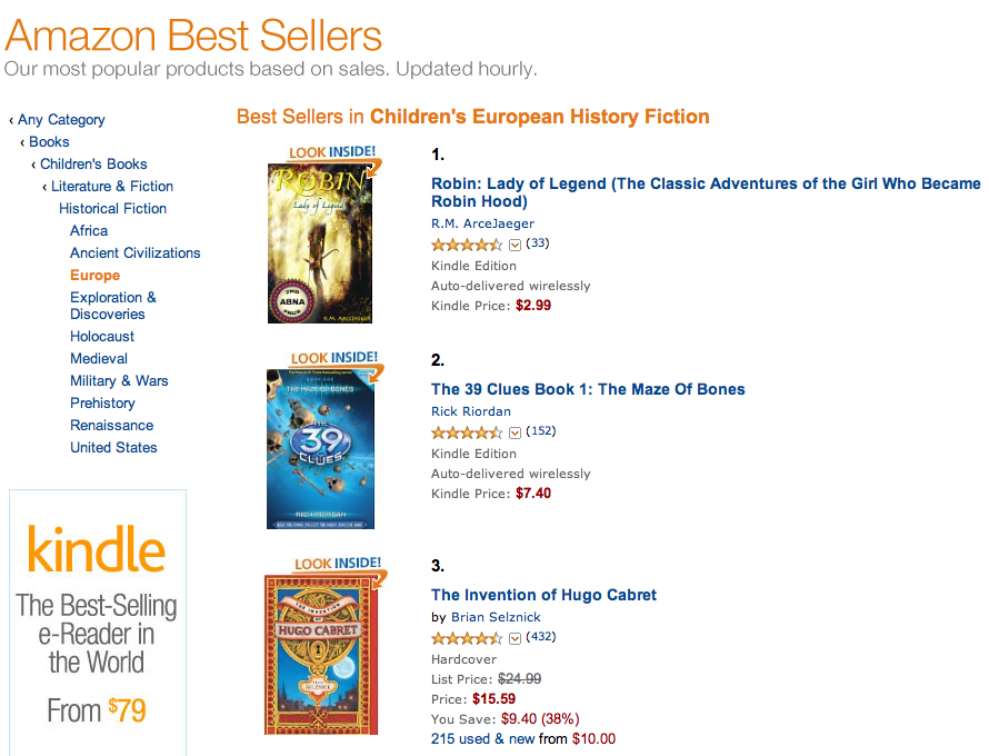 #1 Amazon Best Seller - Robin: Lady of Legend